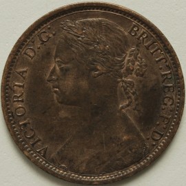 PENNIES 1874  VICTORIA F70 WIDE DATE GVF