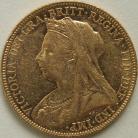 SOVEREIGNS 1901  VICTORIA OLD HEAD LONDON GVF