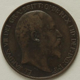 HALFPENCE 1908  EDWARD VII  GVF