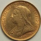 SOVEREIGNS 1893  VICTORIA OLD HEAD LONDON GVF