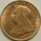 SOVEREIGNS 1895  VICTORIA OLD HEAD LONDON GVF