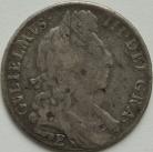 HALF CROWNS 1696 E WILLIAM III EXETER 1ST BUST SMALL SHIELDS EARLY HARP ESC 537 F/NF