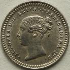 SILVER THREEHALFPENCE 1842  VICTORIA 1 OVER 1 AND 2 OVER 2 IN 1/2 SCARCE UNC LUS