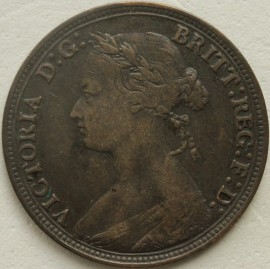 HALFPENCE 1881  VICTORIA  VF