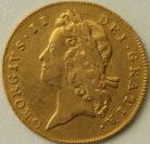 GUINEAS 1730  GEORGE II GEORGE II 2ND YOUNG HEAD. S3672 SMALL SCUFF TO SHIELD GVF