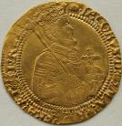 HAMMERED GOLD 1615 -1616 JAMES I UNITE. 2ND COINAGE. 5TH BUST. MM TUN. GVF