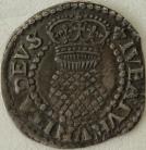 JAMES I 1623 -1624 JAMES I HALFGROAT. 3RD COINAGE. NO STOPS ON REVERSE. MM LIS INVERTED ON REVERSE. VERY SCARCE GVF