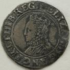 ELIZABETH I 1592 -1594 ELIZABETH I SHILLING. 6th ISSUE. MM TUN/ WOOLPACK VF