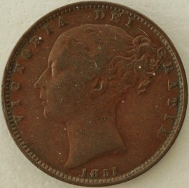 FARTHINGS 1851  VICTORIA RARE NVF