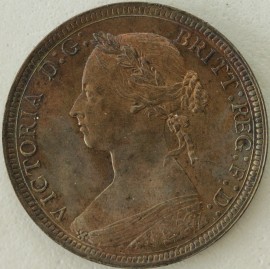 HALFPENCE 1887  VICTORIA  UNC.T.