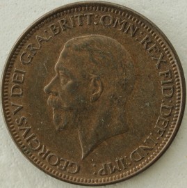 HALFPENCE 1929  GEORGE V  GEF