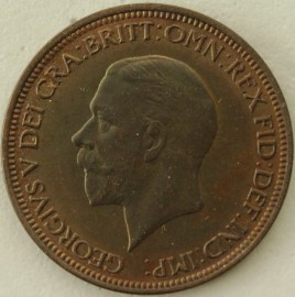 HALFPENCE 1935  GEORGE V SUPERB TONED UNC.T.