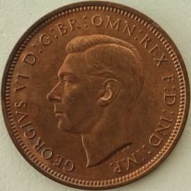 HALFPENCE 1938  GEORGE VI SCARCE BU