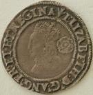 ELIZABETH I 1565  ELIZABETH I SIXPENCE. 3RD ISSUE. SMALL BUST. MM PHEON. 65 OVER 56. VERY SCARCE VF