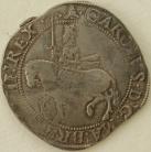 CHARLES I 1634 -1635 CHARLES I HALFCROWN. TOWER MINT. GR 3. THIRD HORSEMAN. SCARF FLYING FROM KINGS WAIST. REV. OVAL GARNISHED SHIELD. MM BELL. GVF 