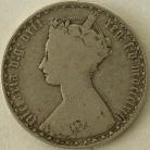 FLORINS 1863  VICTORIA EXTREMELY RARE GF/F