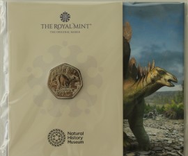 FIFTY PENCE 2024  CHARLES III STEGOSAURUS  PACK NATURAL HISTORY MUSEUM  BU