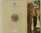 FIFTY PENCE 2024  CHARLES III STAR WARS. HAN SOLO AND CHEWBACCA PACK. 'REBELS WITHOUT A CAUSE' BU