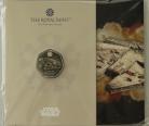 FIFTY PENCE 2024  CHARLES III STAR WARS. MILLENIUM FALCON PACK. 'AN ICON OF CINEMA' BU