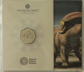 FIFTY PENCE 2024  CHARLES III DIPLODOCUS PACK. NATURAL HISTORY MUSEUM BU