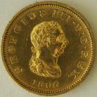 HALFPENCE 1806  GEORGE III SOHO PROOF IN GILT COPPER. BMC 1357. VERY SCARCE. GEF