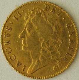 GUINEAS 1685  JAMES II JAMES II 1ST BUST. S3400 GF/F