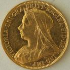 TWO POUNDS (GOLD) 1893  VICTORIA VICTORIA OLD HEAD. SCARCE EF