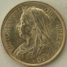 HALF CROWNS 1900  VICTORIA BU