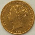 HALF SOVEREIGNS 1863  VICTORIA NO DIE NUMBER SCARCE GF