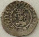 HENRY IV 1412 -1413 HENRY IV HALFPENNY. TOWER MINT. LIGHT COINAGE. NEW DIES. MM CROSS PATTEE. RARE GRADE SUPERB PORTRAIT GVF