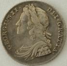 SHILLINGS 1728  GEORGE II PLAIN RARE GVF