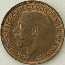 HALFPENCE 1918  GEORGE V  GEF