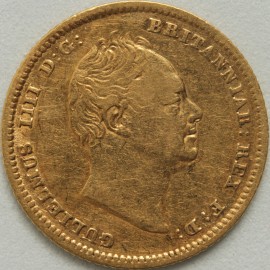 HALF SOVEREIGNS 1835  WILLIAM IV WILLIAM IV SCARCE GF