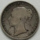 SHILLINGS 1850  VICTORIA 5 OVER 3 UNRECORDED EXTREMELY RARE GF