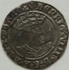 HENRY VIII 1526 -1544 HENRY VIII GROAT. 2ND COINAGE. LAKER BUST D. LARGE FACE WITH ROMAN NOSE. MM PHEON/LIS NVF