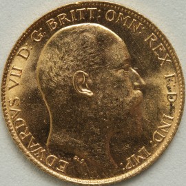 HALF SOVEREIGNS 1902  EDWARD VII LONDON BU