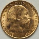 HALF SOVEREIGNS 1908  EDWARD VII LONDON BU