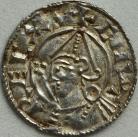 ANGLO SAXON-LATE PERIOD 1016 -1035 CNUT PENNY. POINTED HELMET TYPE. LONDON MINT. LIFINC ON LVNDEN NEF