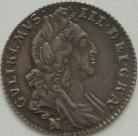 SIXPENCES 1697 N WILLIAM III NORWICH. 1ST BUST. LATE HARP. SMALL CROWNS. ESC 1561 NEF/GVF