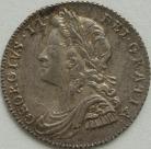 SIXPENCES 1728  GEORGE II ROSES AND PLUMES GEF/UNC