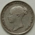 SIXPENCES 1848  VICTORIA 8 OVER 6 VERY RARE NVF