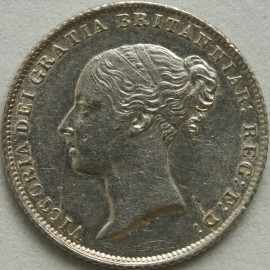 SIXPENCES 1864  VICTORIA DIE NUMBER 14 GEF