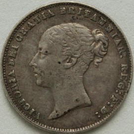 SIXPENCES 1865  VICTORIA DIE NUMBER 21 NVF