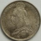 SIXPENCES 1890  VICTORIA UNC.T