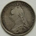 SIXPENCES 1893  VICTORIA JUBILEE HEAD EXTREMELY RARE GF