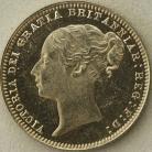 SIXPENCES 1877  VICTORIA NO DIE NUMBER. PROOF LIKE FIELDS ON OBVERSE. CAMEO BUST UNC LUS