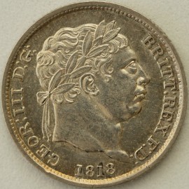 SHILLINGS 1818  GEORGE III HIGH 8 GEF