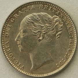 SHILLINGS 1881  VICTORIA LONG LINE UNC LUS