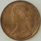 PENNIES 1863  VICTORIA F42. FULL LUSTRE UNC