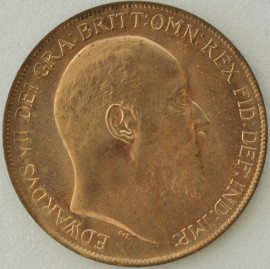 PENNIES 1908  EDWARD VII  BU